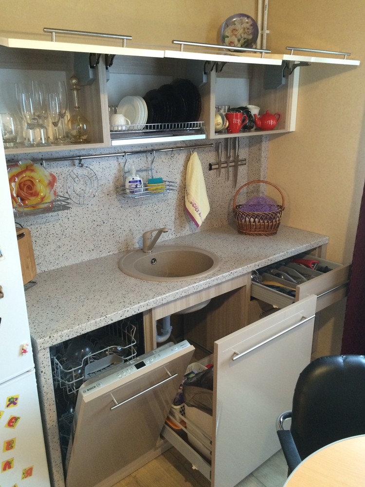 Акриловые кухни-Кухня из пластика «Модель 104»-фото8