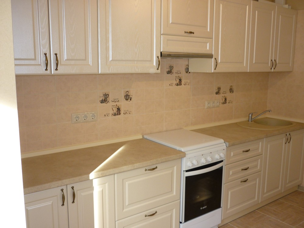 Белый кухонный гарнитур-Кухня МДФ в ПВХ «Модель 222»-фото2