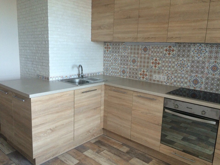 Встроенная кухня-Кухня из ЛДСП «Модель 389»-фото1