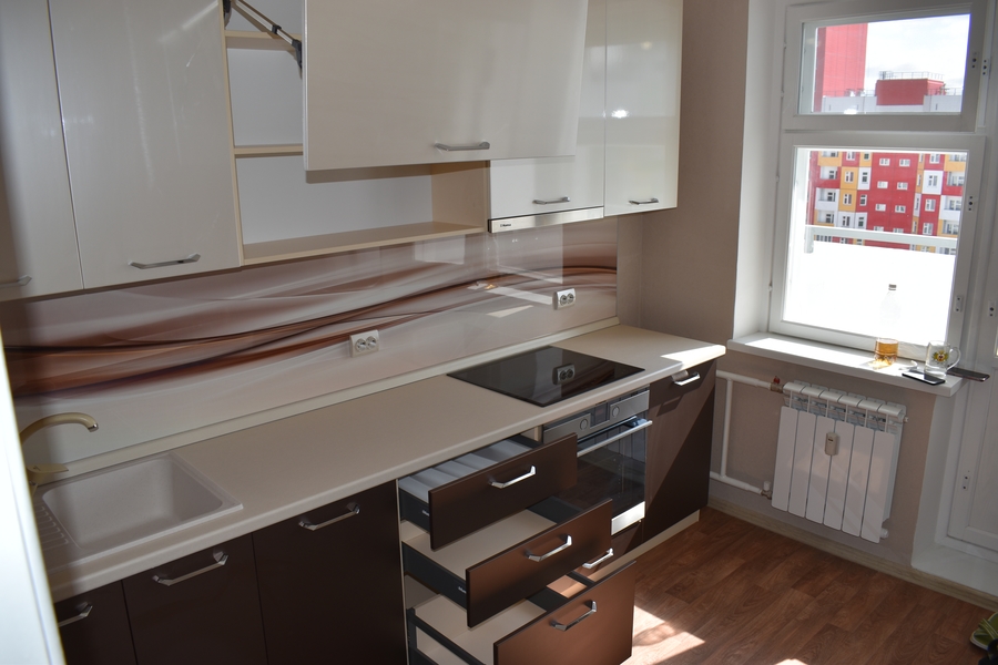Белый кухонный гарнитур-Кухня МДФ в ПВХ «Модель 504»-фото8