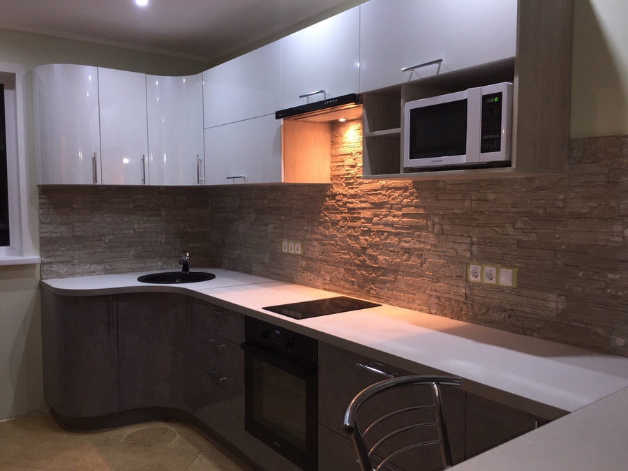Белый кухонный гарнитур-Кухня «Модель 507»-фото1