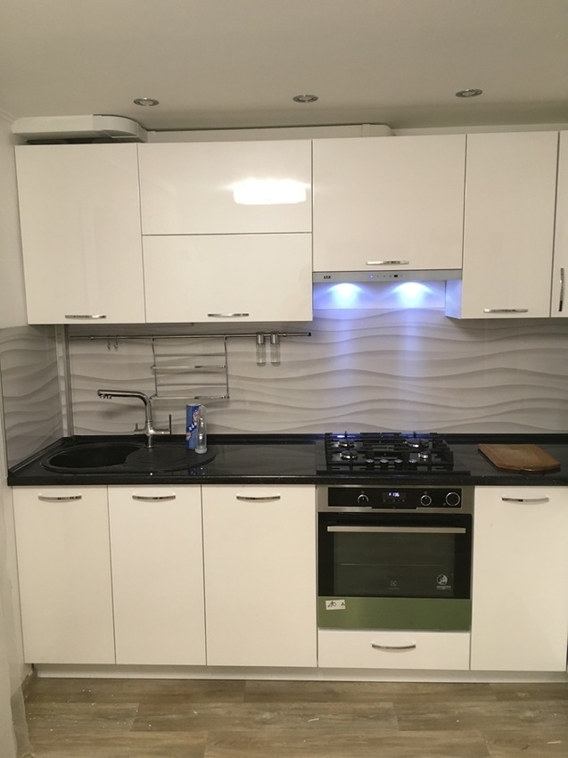 Белый кухонный гарнитур-Кухня МДФ в эмали «Модель 472»-фото4
