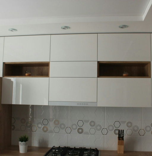 Белый кухонный гарнитур-Кухня из пластика «Модель 87»-фото8