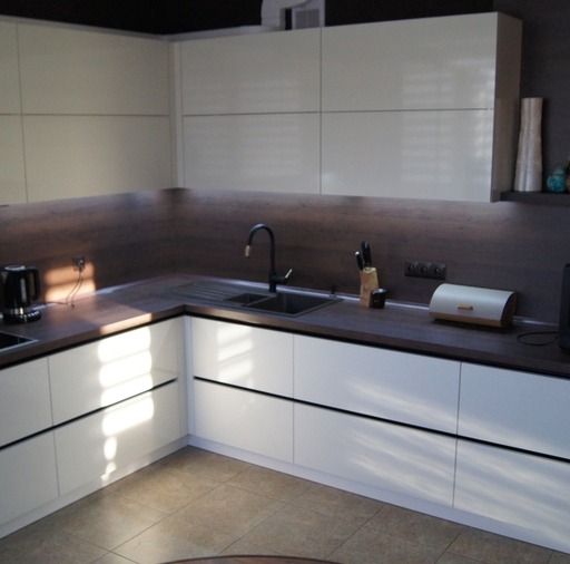 Белый кухонный гарнитур-Кухня из пластика «Модель 270»-фото7