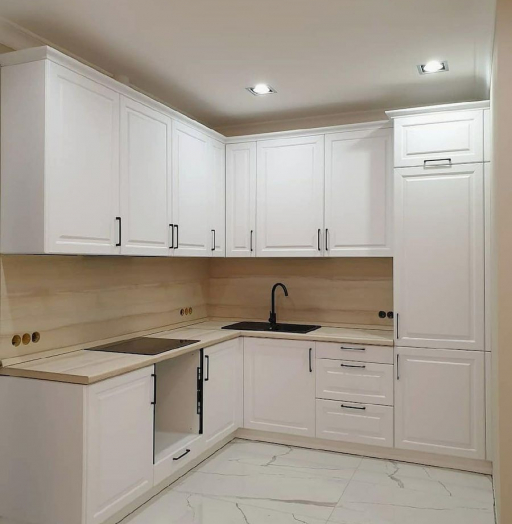 Белый кухонный гарнитур-Кухня МДФ в ПВХ «Модель 634»-фото8